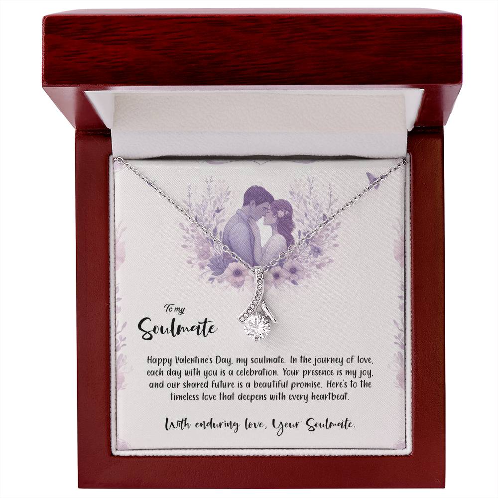 Valentine-st14b Alluring Beauty Necklace, Gift to my Soulmate with Message Card