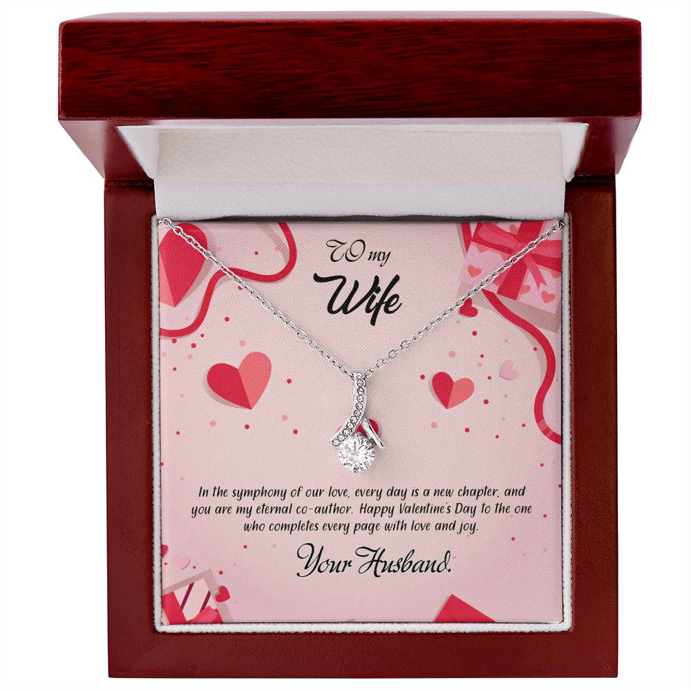 valentine-15a Alluring Beauty Necklace, Gift to my Wife with Beautiful Message Card