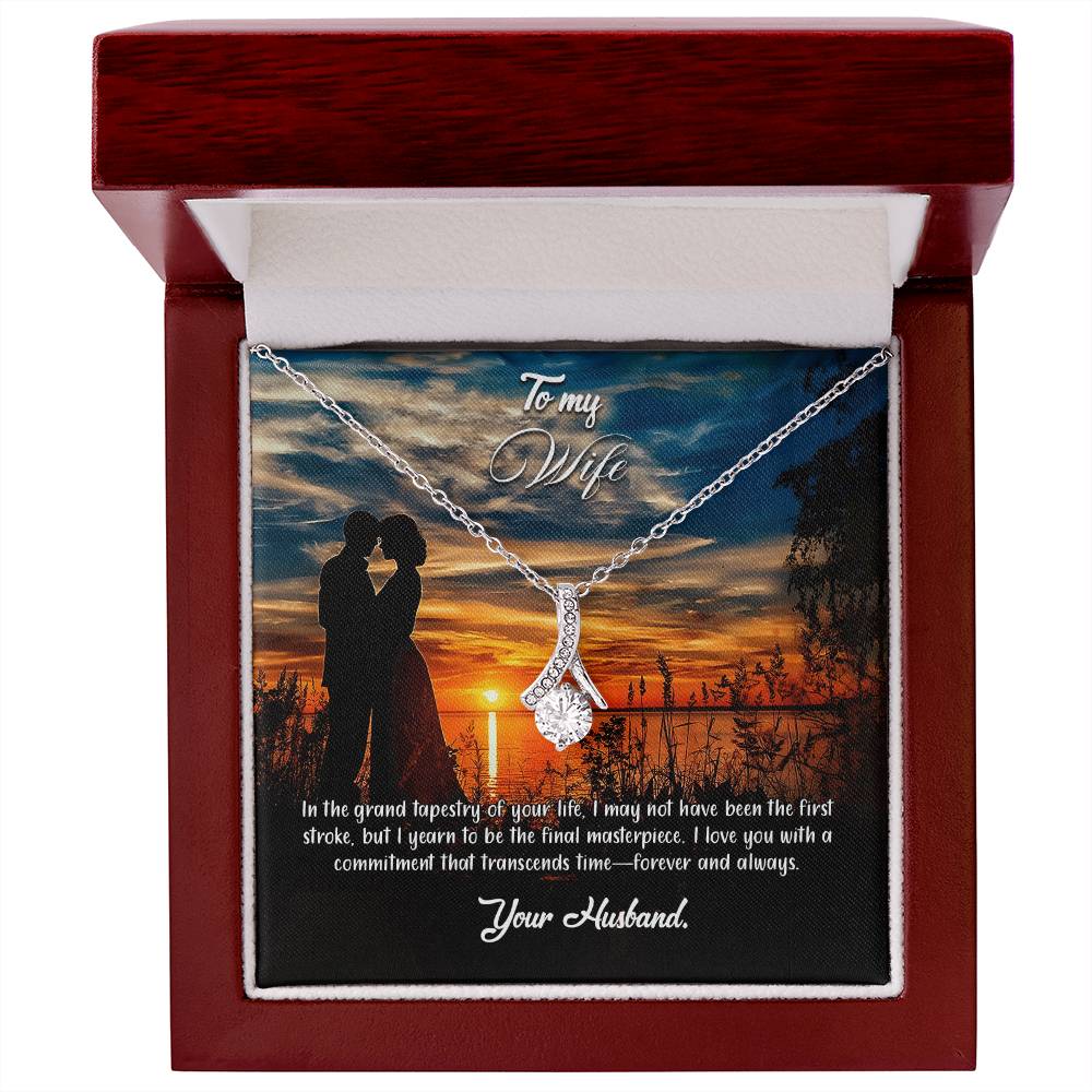 valentine-3a Alluring Beauty Necklace, Gift to my Wife with Beautiful Message Card