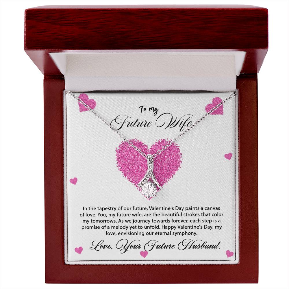 valentine-8d Alluring Beauty Necklace, Gift to my Future Wife with Beautiful Message Card