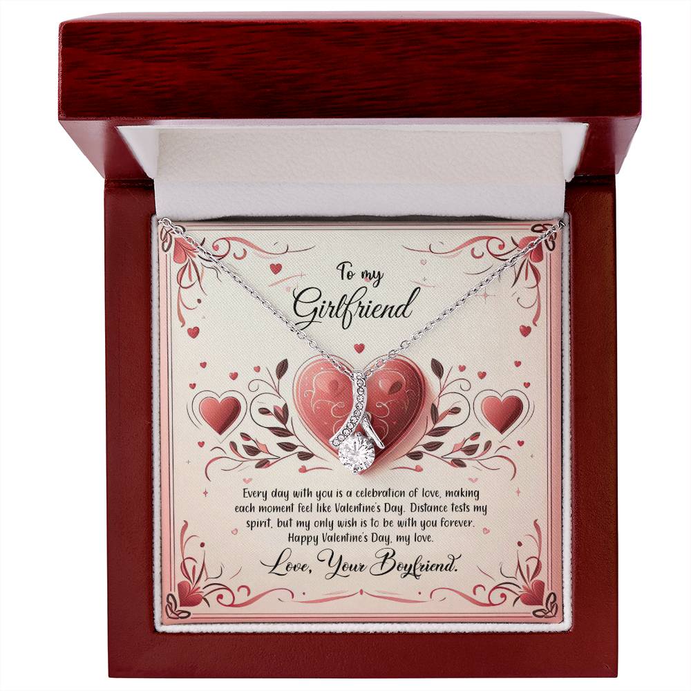 Valentine-st12c Alluring Beauty Necklace, Gift to my Girlfriend with Beautiful Message Card