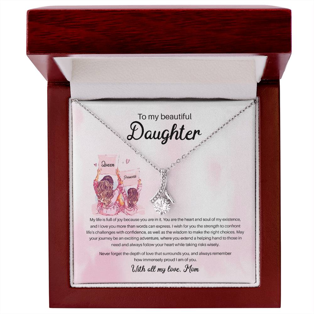 94941 a Alluring Beauty Necklace, Gift to My Daughter with Beautiful Message Card