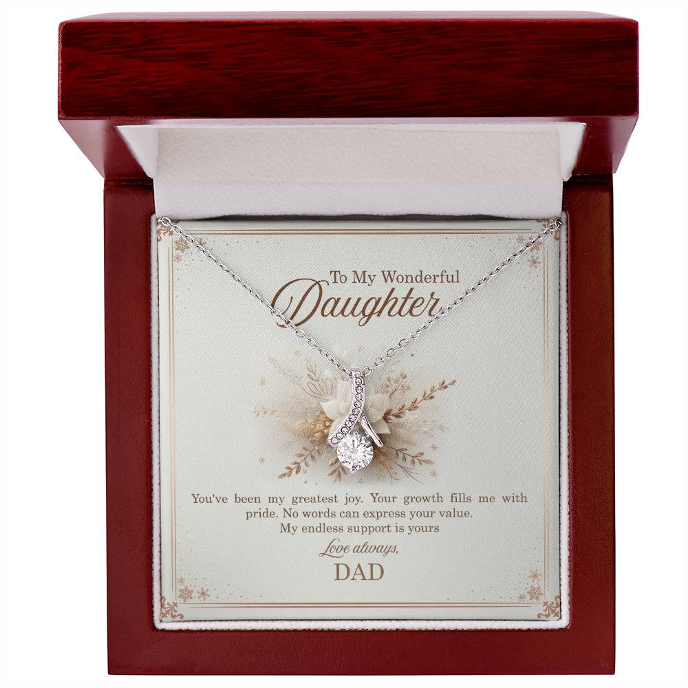 95318 c Alluring Beauty Necklace, Gift to My Daughter with Beautiful Message Card