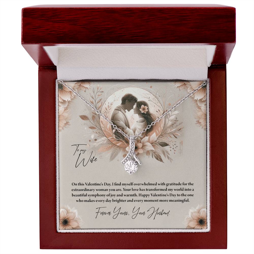 Valentine-st27a Alluring Beauty Necklace, Gift to my Wife with Beautiful Message Card