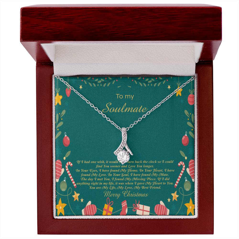 94098a Alluring Beauty Necklace, Gift to my Soulmate with Message Card