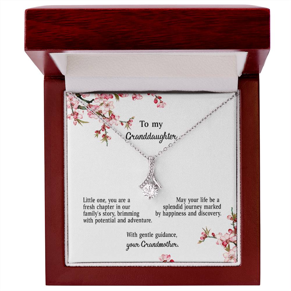 4039d Alluring Beauty Necklace, Gift to my Granddaughter with Beautiful Message Card