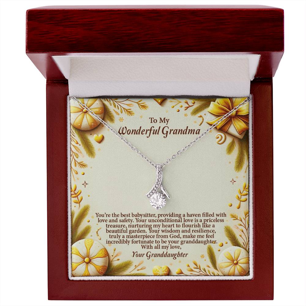 4056a Alluring Beauty Necklace, Gift to my Grandma with Beautiful Message Card