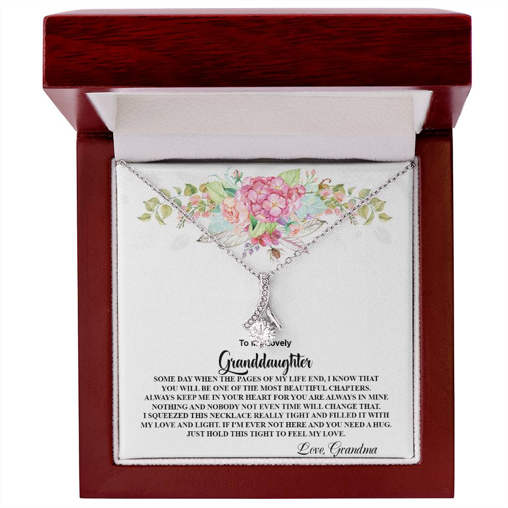 4026 b Alluring Beauty Necklace, Gift to my Granddaughter with Beautiful Message Card