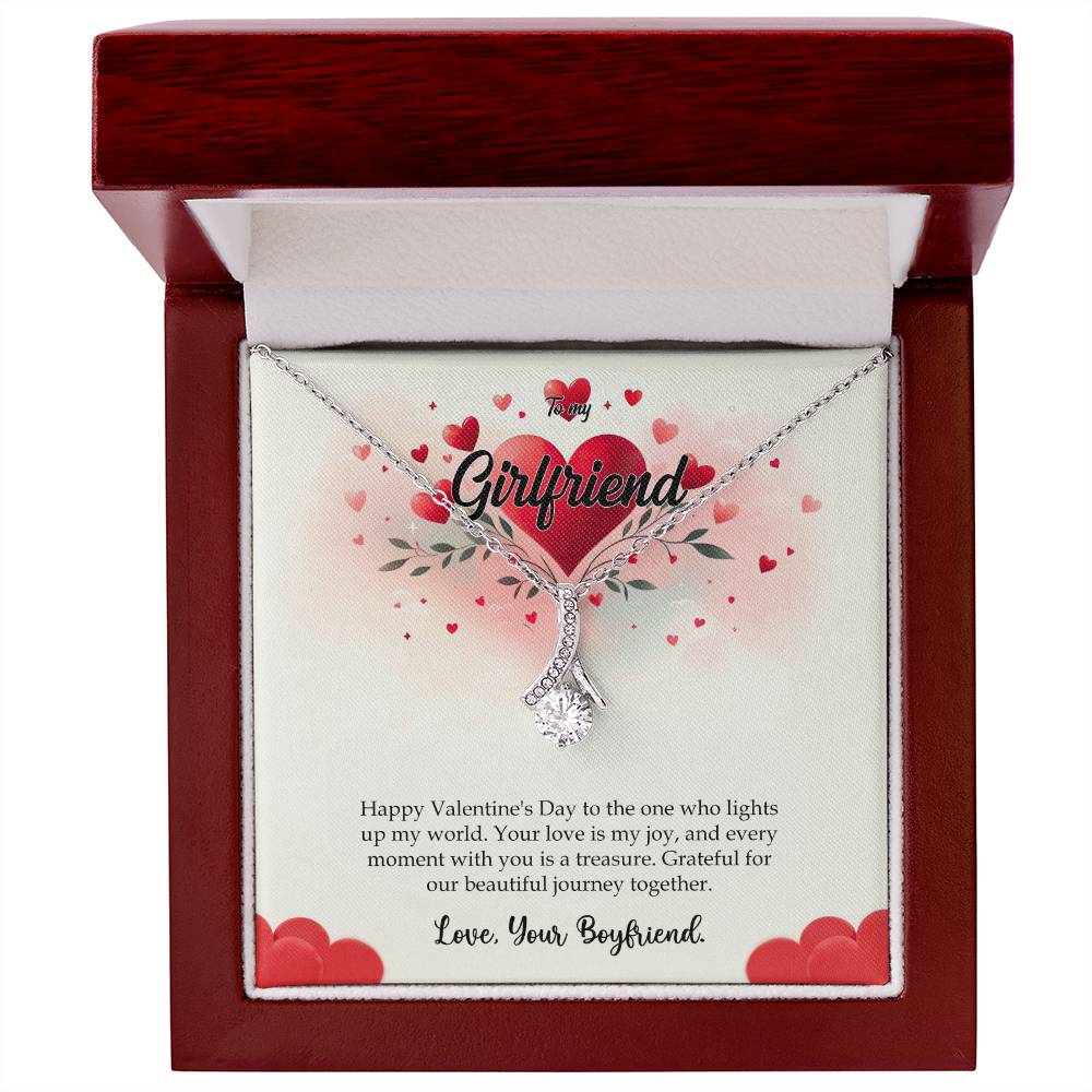 Valentine-st11c Alluring Beauty Necklace, Gift to my Girlfriend with Beautiful Message Card