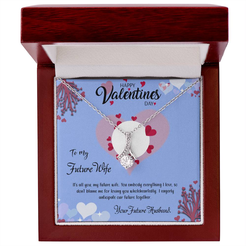 valentine-30d Alluring Beauty Necklace, Gift to my Future Wife with Beautiful Message Card