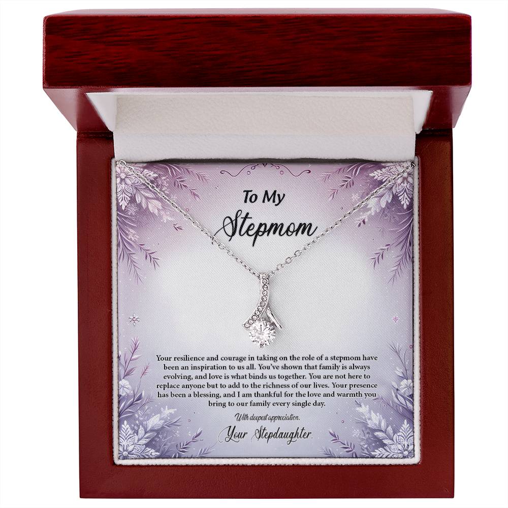 4054b Alluring Beauty Necklace, Gift to my Stepmom with Beautiful Message Card