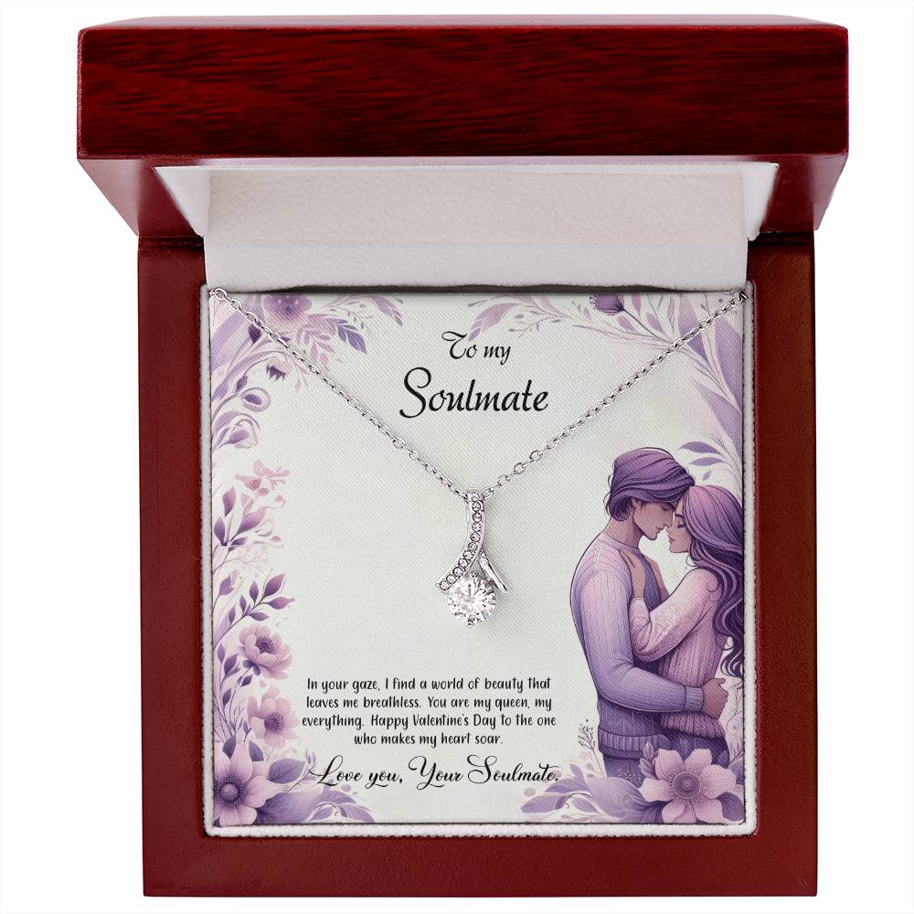 Valentine-st25b Alluring Beauty Necklace, Gift to my Soulmate with Message Card