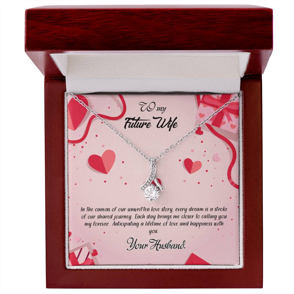 valentine-15d Alluring Beauty Necklace, Gift to my Future Wife with Beautiful Message Card