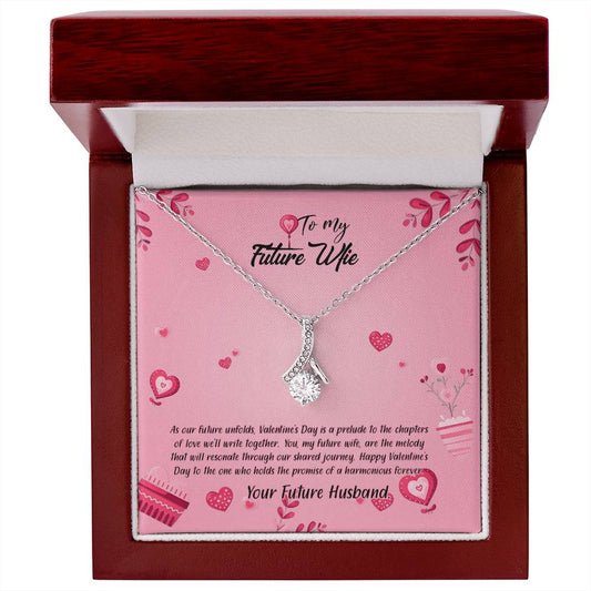 valentine-16d Alluring Beauty Necklace, Gift to my Future Wife with Beautiful Message Card