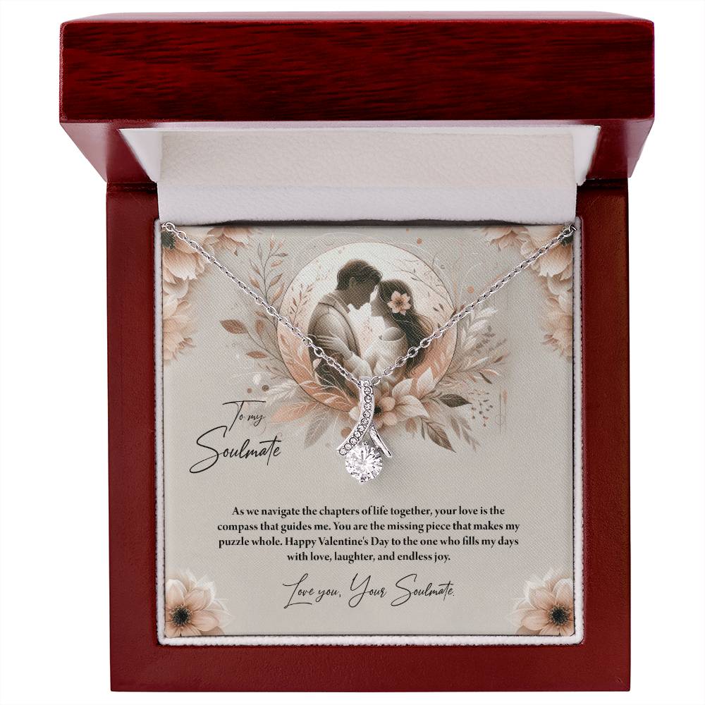 Valentine-st27b Alluring Beauty Necklace, Gift to my Soulmate with Message Card