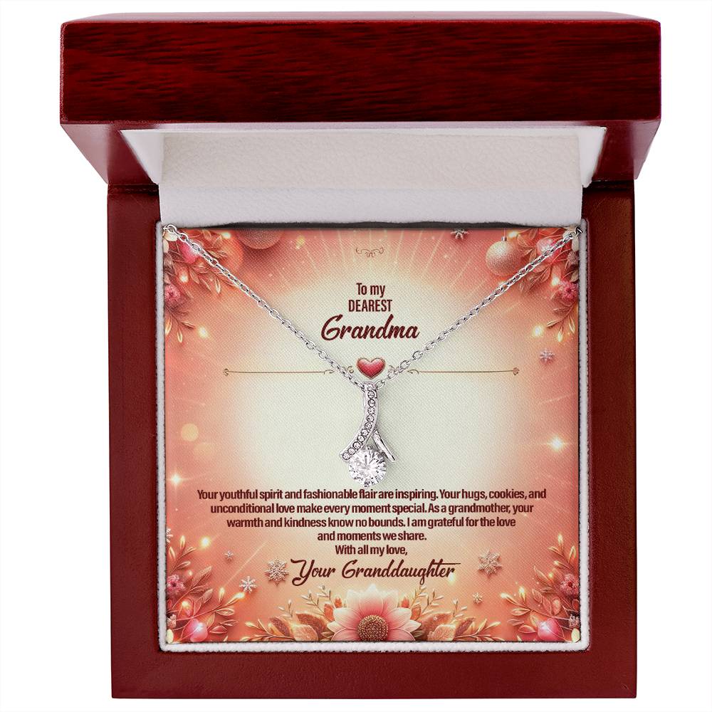 4051c Alluring Beauty Necklace, Gift to my Grandma with Beautiful Message Card