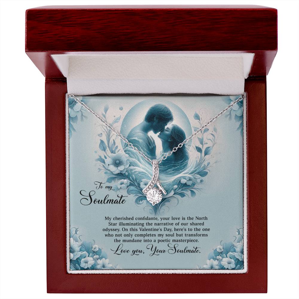 Valentine-st29b Alluring Beauty Necklace, Gift to my Soulmate with Message Card