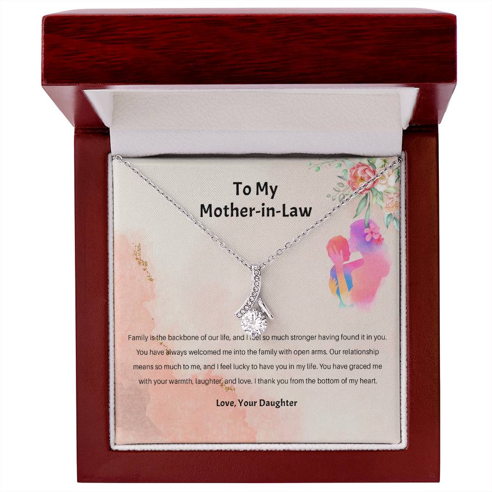 94689b Alluring Beauty Necklace, Gift to my Stepmom with Beautiful Message Card