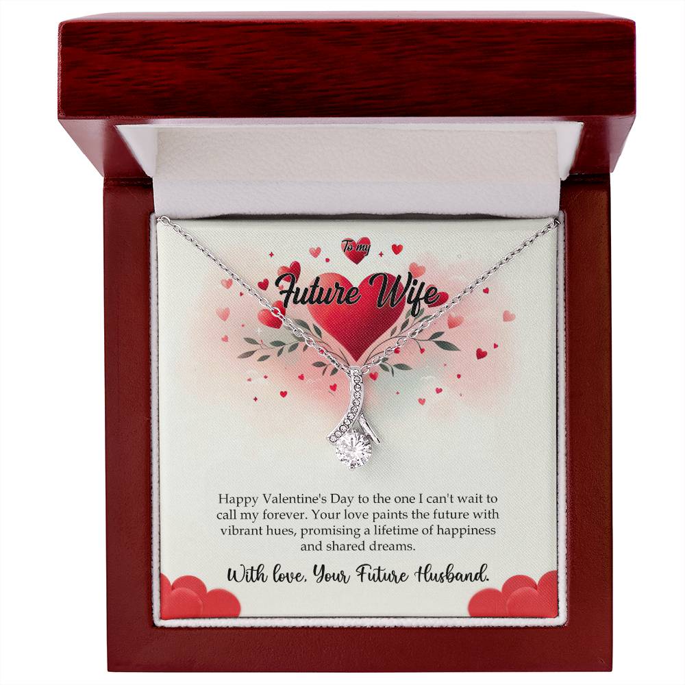 Valentine-st11d Alluring Beauty Necklace, Gift to my Future Wife with Beautiful Message Card