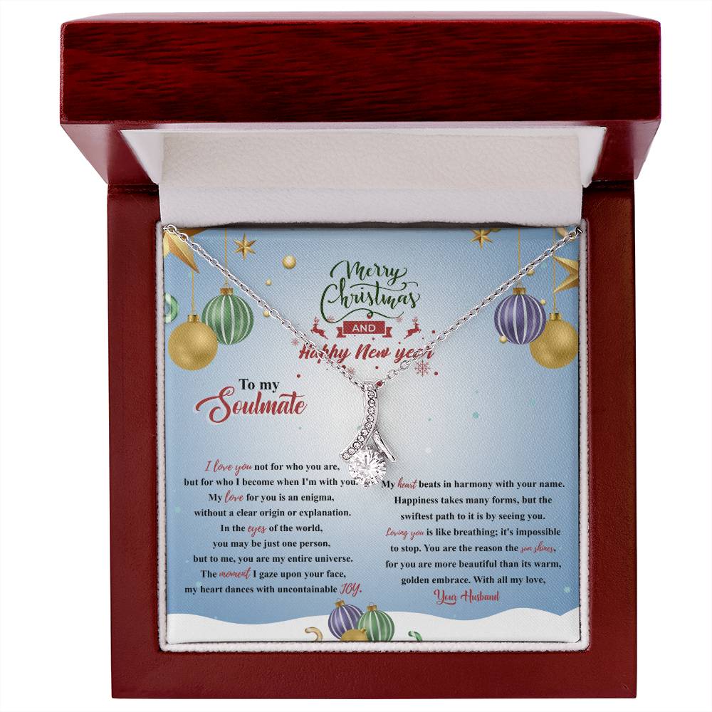 94315a Alluring Beauty Necklace, Gift to my Soulmate with Message Card