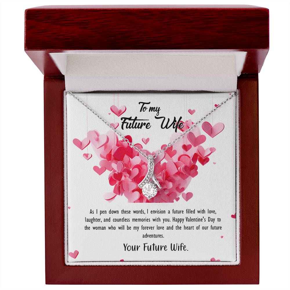 valentine-26d Alluring Beauty Necklace, Gift to my Future Wife with Beautiful Message Card