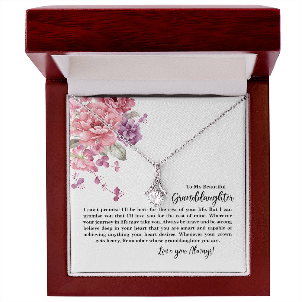 4027c Alluring Beauty Necklace, Gift to my Granddaughter with Beautiful Message Card