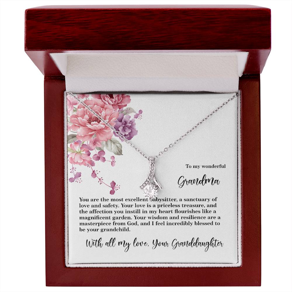 4027d Alluring Beauty Necklace, Gift to my Grandma with Beautiful Message Card