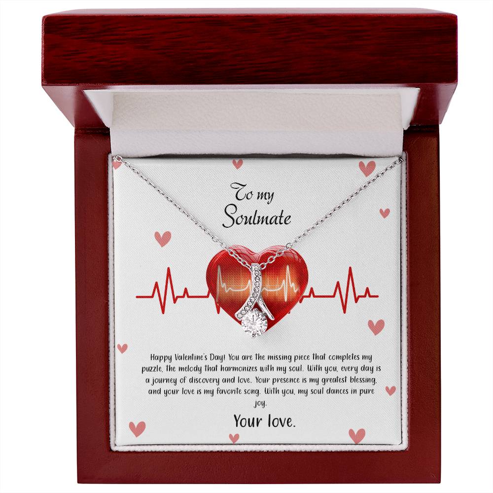 valentine-33b Alluring Beauty Necklace, Gift to my Soulmate with Message Card