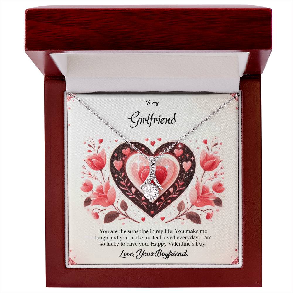 Valentine-st5c Alluring Beauty Necklace, Gift to my Girlfriend with Beautiful Message Card