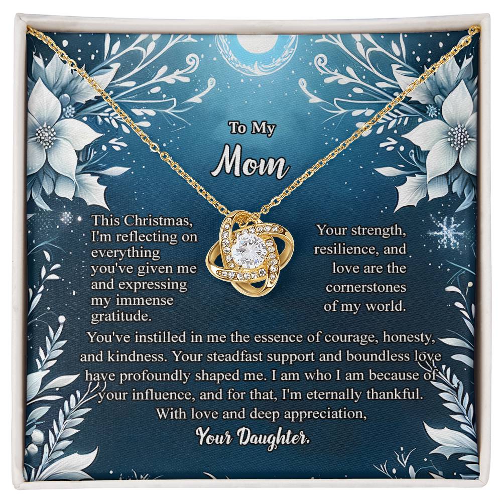 4046a Love Knot Necklace, Gift to my Mom with Beautiful Message Card