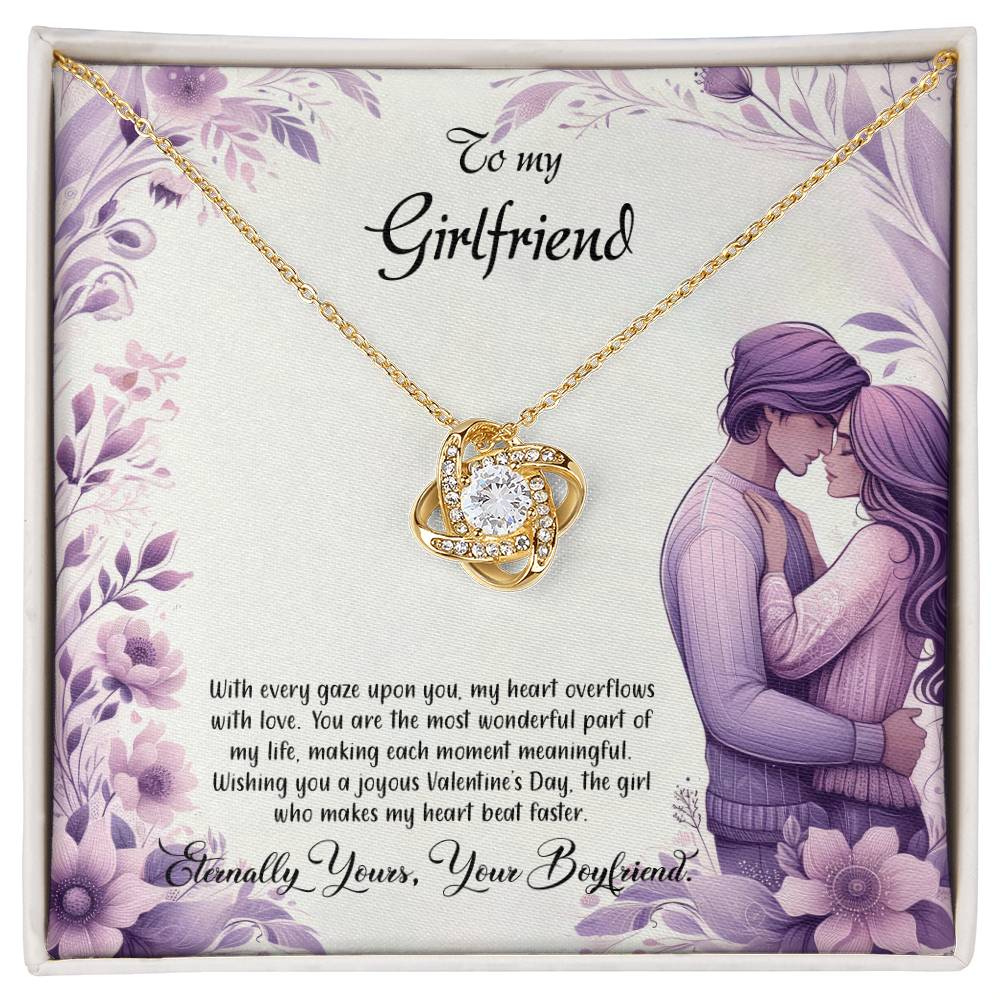 Valentine-st25c Love Knot Necklace, Gift to my Girlfriend with Beautiful Message Card