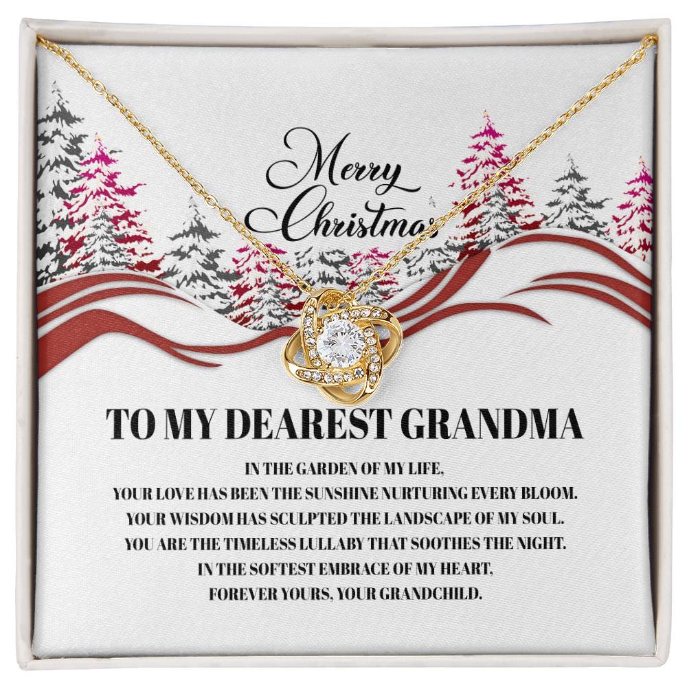 4016b Love Knot Necklace, Gift to my Grandma with Beautiful Message Card