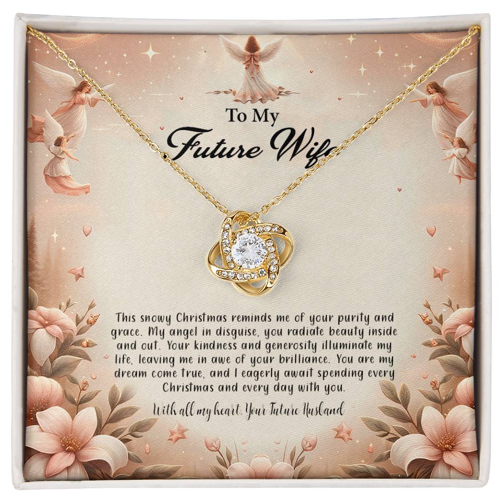 4052e Love Knot Necklace, Gift to my Future Wife with Beautiful Message Card