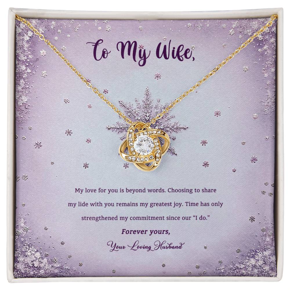 95314 d Love Knot Necklace, Gift to my Wife with beautiful Message Card