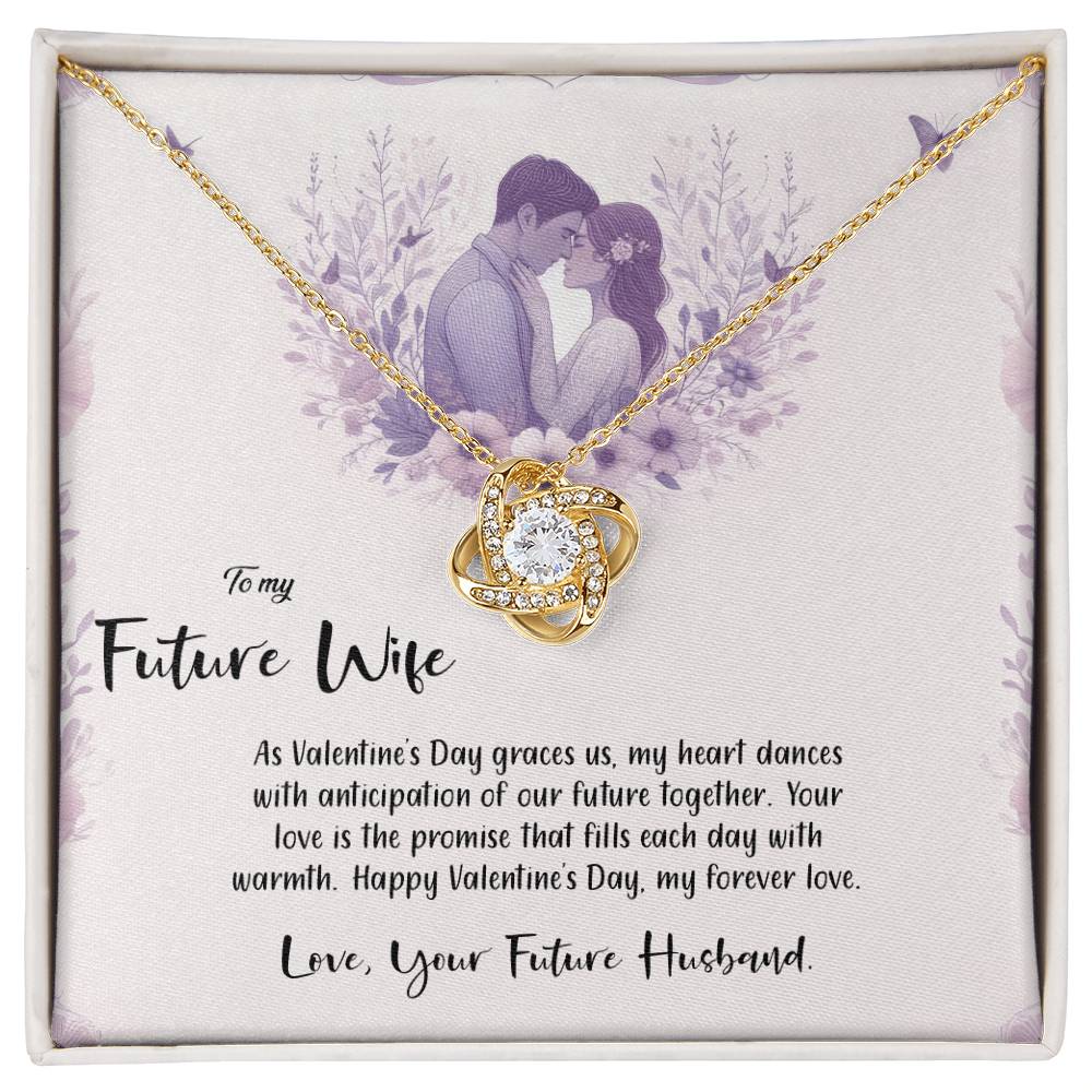 Valentine-st14d Love Knot Necklace, Gift to my Future Wife with Beautiful Message Card