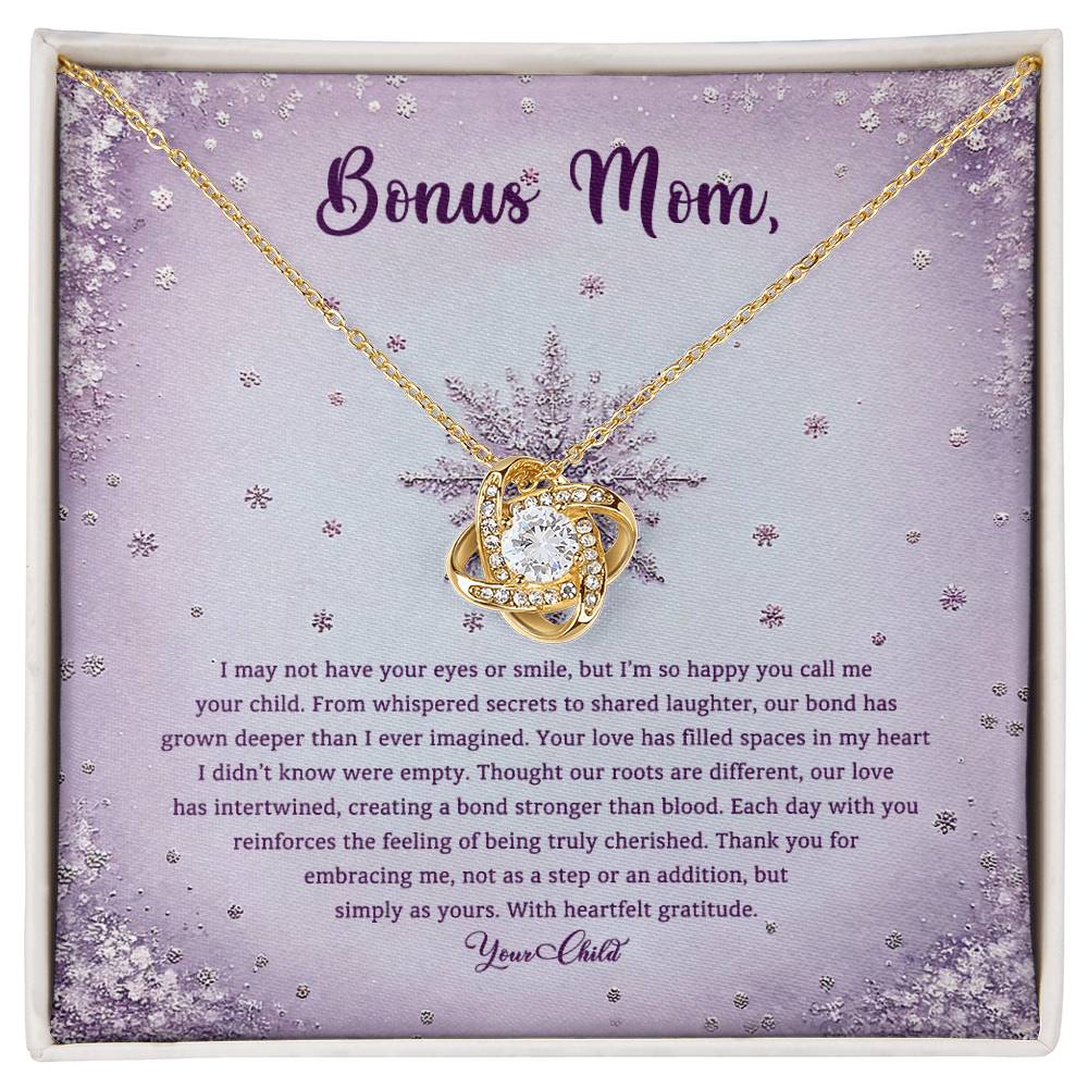 95314 a Love Knot Necklace, Gift to my Stepmom with Beautiful Message Card