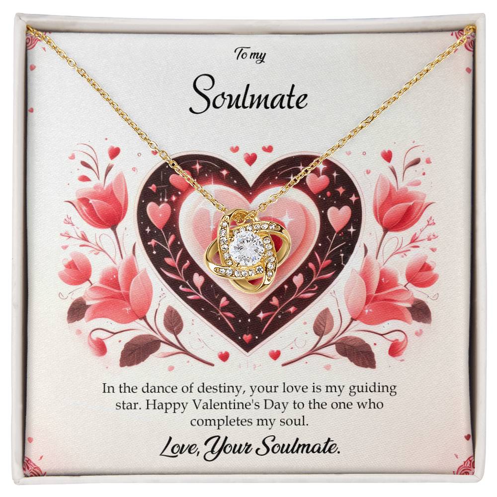 Valentine-st5b Love Knot Necklace, Gift to My Soulmate with Message card