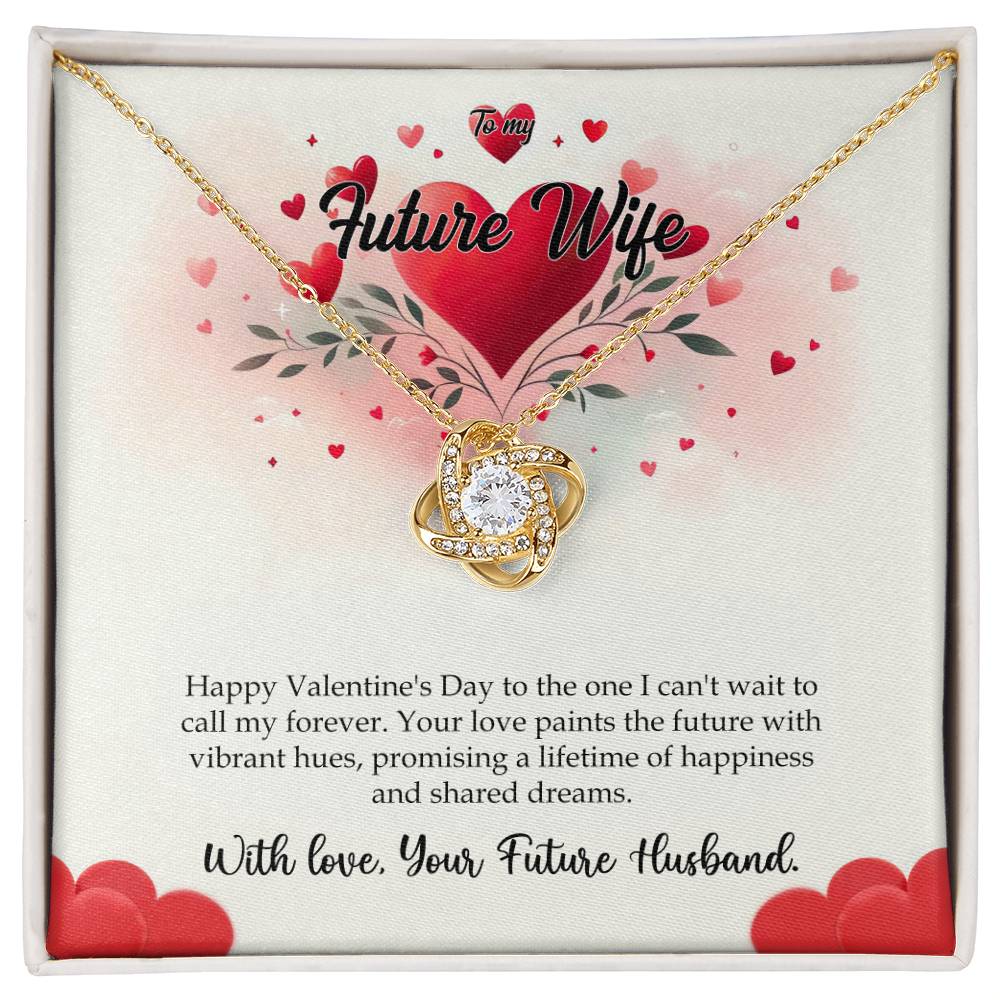 Valentine-st11d Love Knot Necklace, Gift to my Future Wife with Beautiful Message Card