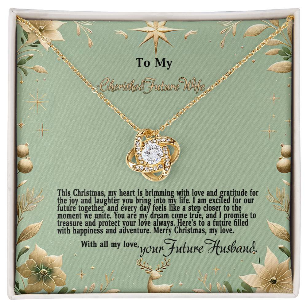 4047c Love Knot Necklace, Gift to my Future Wife with Beautiful Message Card