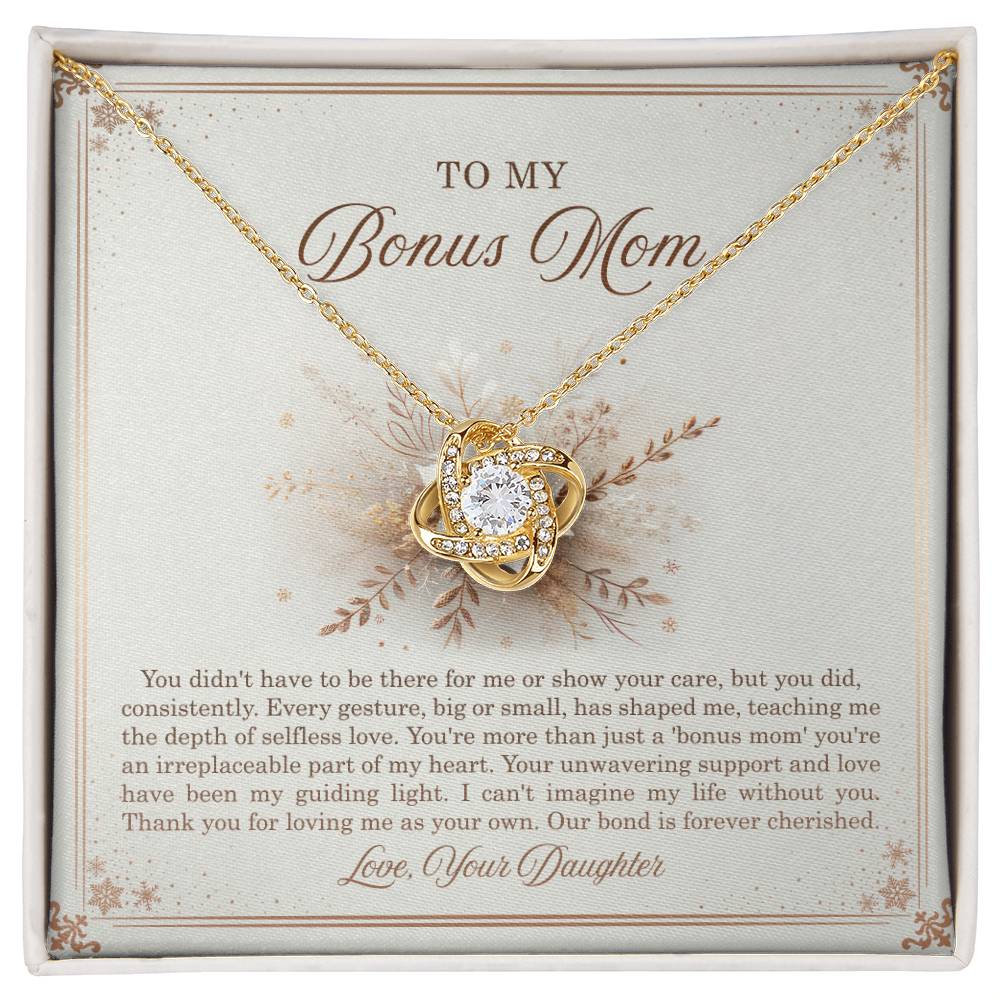 95318 a Love Knot Necklace, Gift to my Stepmom with Beautiful Message Card