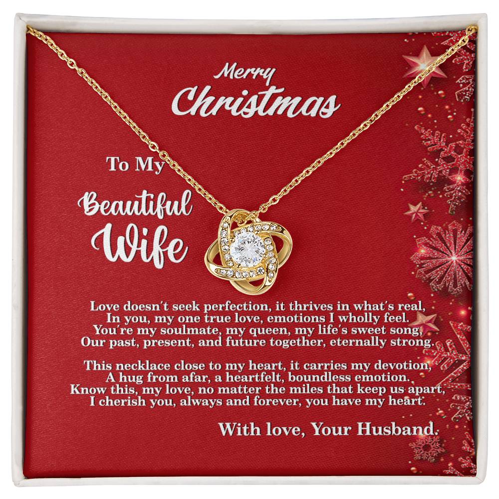 4013a Love Knot Necklace, Gift to my Wife with beautiful Message Card