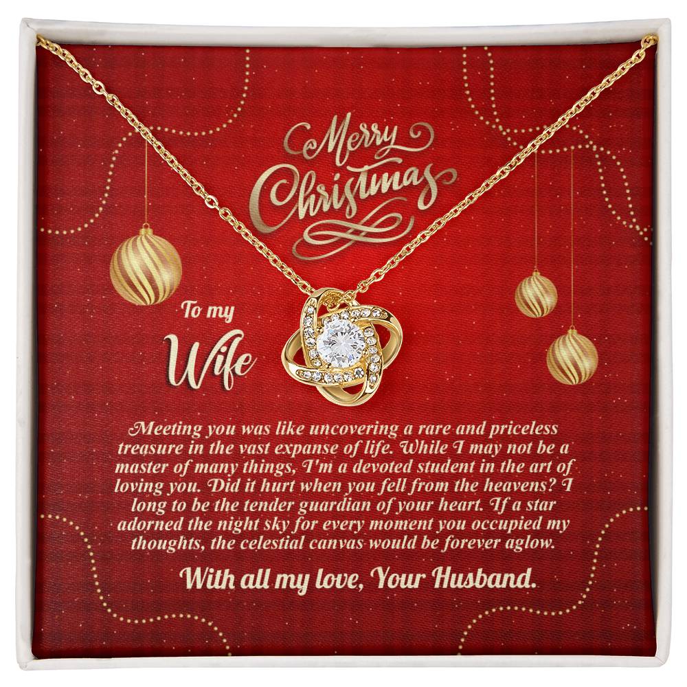 94096b Love Knot Necklace, Gift to my Wife with beautiful Message Card