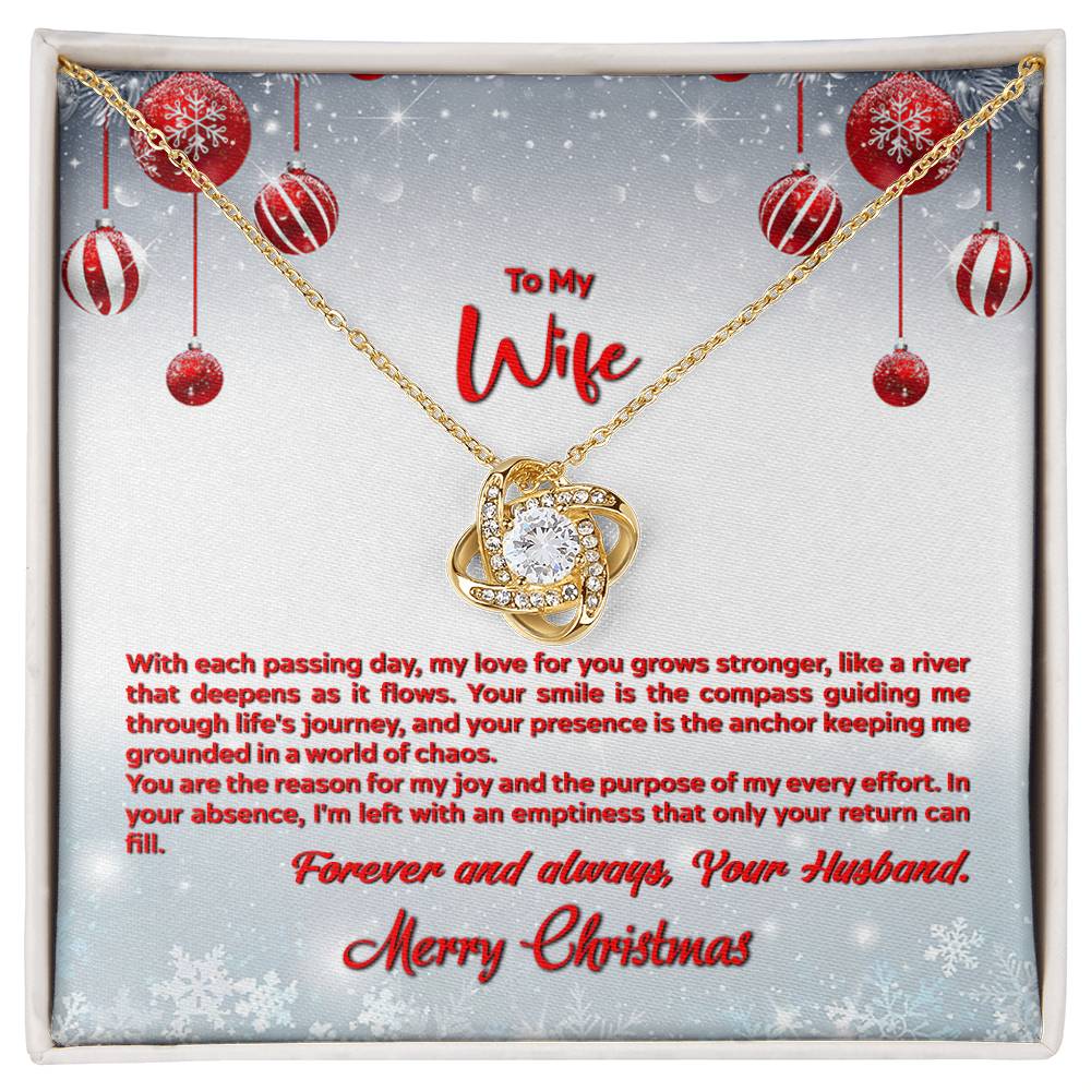 4012a Love Knot Necklace, Gift to my Wife with beautiful Message Card