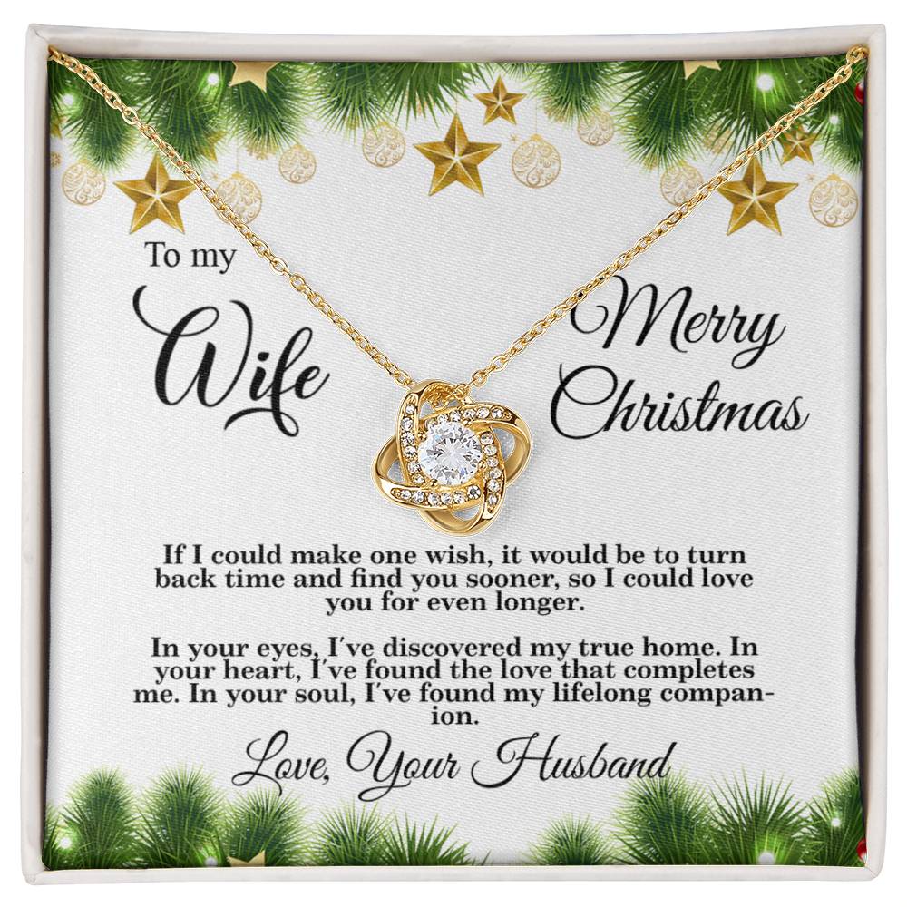 4004b Love Knot Necklace, Gift to my Wife with beautiful Message Card