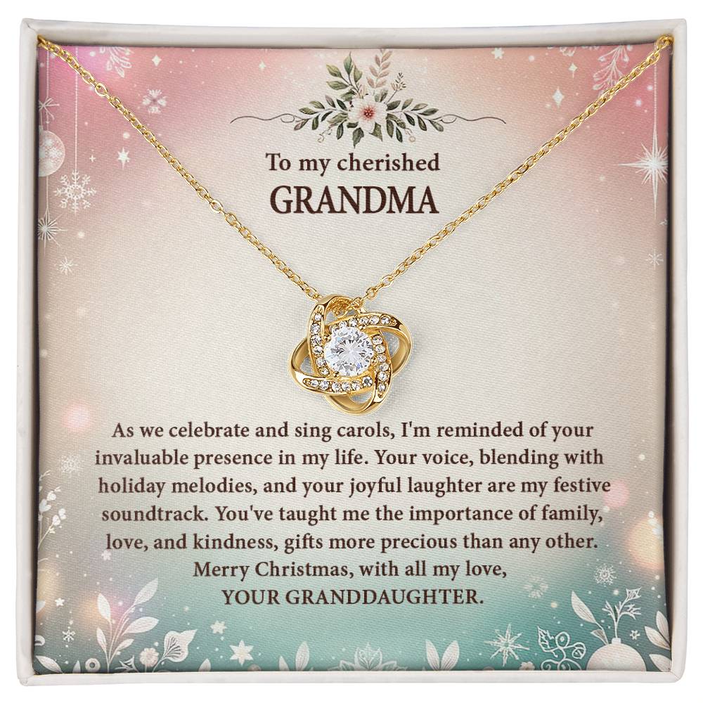 4057d Love Knot Necklace, Gift to my Grandma with Beautiful Message Card