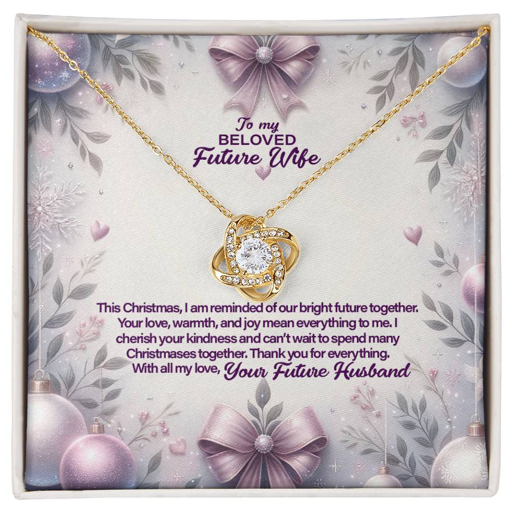 4053c Love Knot Necklace, Gift to my Future Wife with Beautiful Message Card