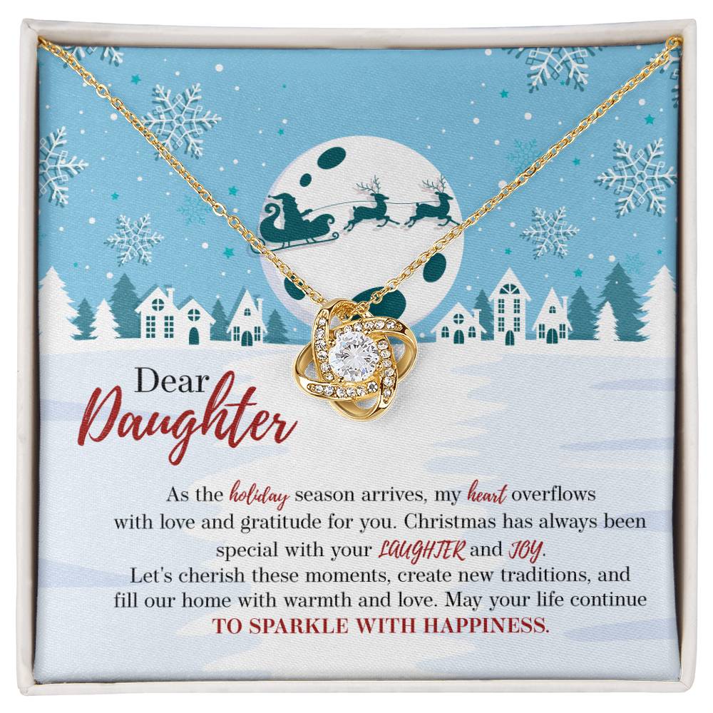 94386 Love Knot Necklace, Gift to my Daughter with Beautiful Message Card