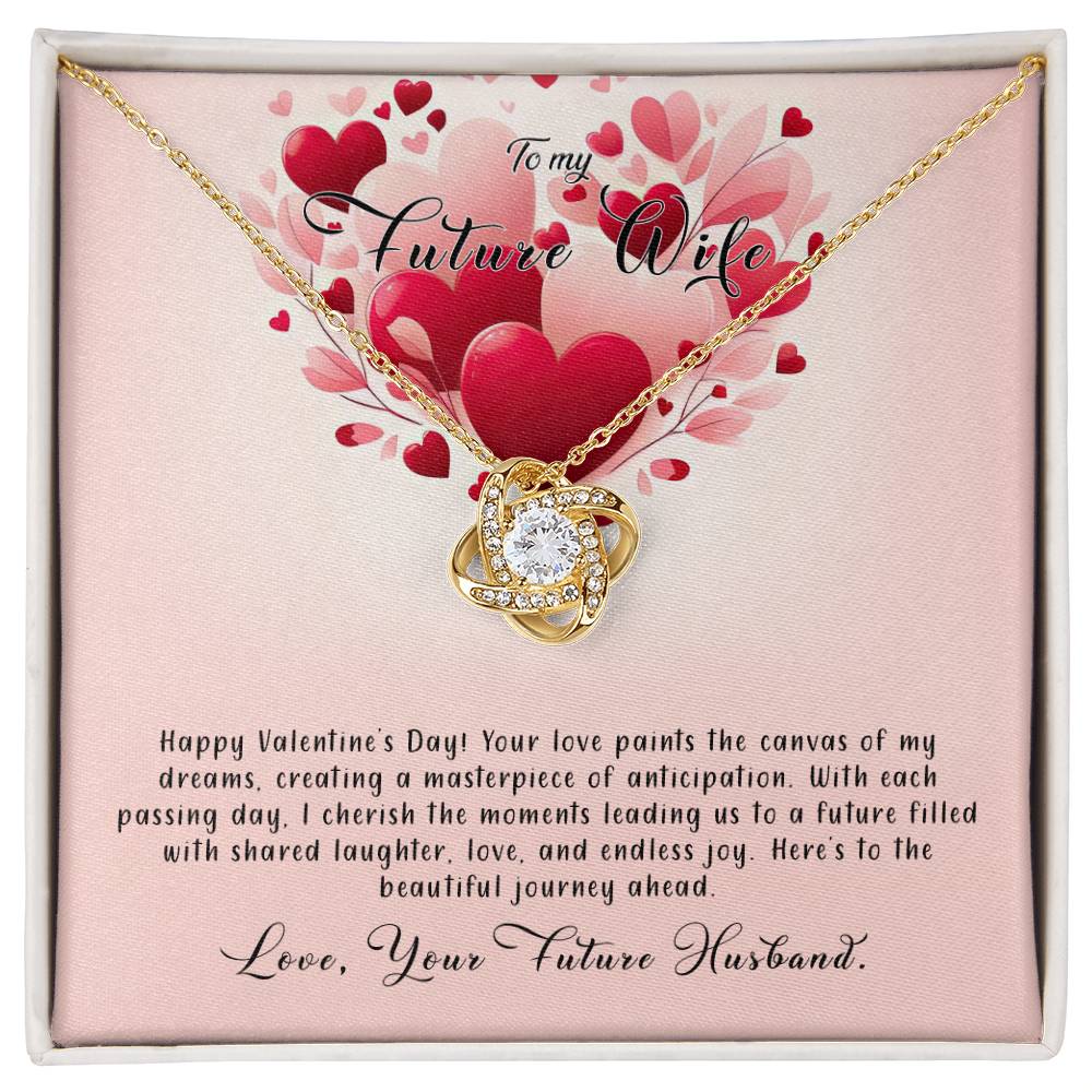 Valentine-st8d Love Knot Necklace, Gift to my Future Wife with Beautiful Message Card