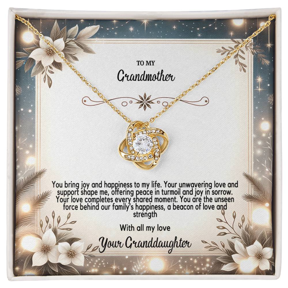 4055(b) Love Knot Necklace, Gift to my Grandma with Beautiful Message Card