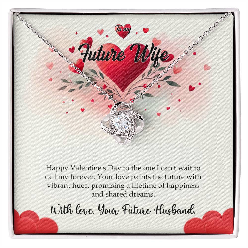 Valentine-st11d Love Knot Necklace, Gift to my Future Wife with Beautiful Message Card